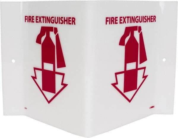 NMC - Fire Extinguisher, Acrylic Fire Sign - 8-3/4" Wide x 5-3/4" High - Americas Industrial Supply