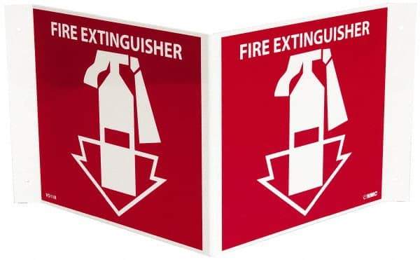 NMC - Fire Extinguisher, Acrylic Fire Sign - 14-1/2" Wide x 8" High - Americas Industrial Supply