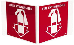 NMC - Fire Extinguisher, Acrylic Fire Sign - 14-1/2" Wide x 8" High - Americas Industrial Supply