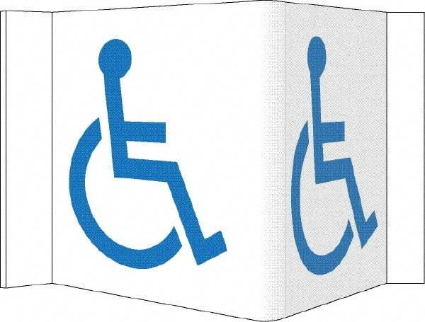 NMC - 5-3/4" Long x 8-3/4" Wide, Rigid Plastic Safety Sign - Rectangle, 0.125" Thick, Use for Restroom, Janitorial & Housekeeping - Americas Industrial Supply