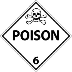 NMC - 10-3/4" Wide x 10-3/4" High, Rigid Plastic Placard - Black on White, UV Resistant, Chemical Resistant, Graffiti Proof - Americas Industrial Supply