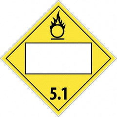 NMC - 10-3/4" Wide x 10-3/4" High, Rigid Plastic Placard - Black & White on Yellow, UV Resistant, Chemical Resistant, Graffiti Proof - Americas Industrial Supply