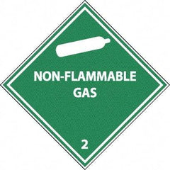 NMC - Non Flammable Gas DOT Shipping Label - 4" High x 4" Wide - Americas Industrial Supply