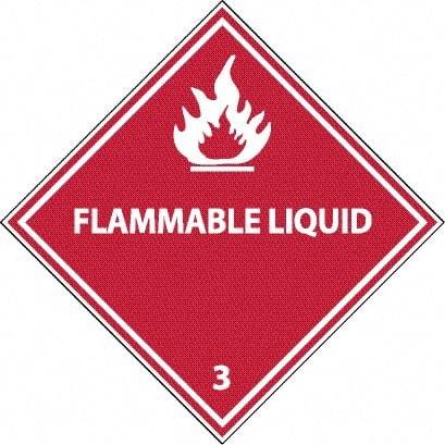 NMC - Flammable Liquid DOT Shipping Label - 4" High x 4" Wide - Americas Industrial Supply