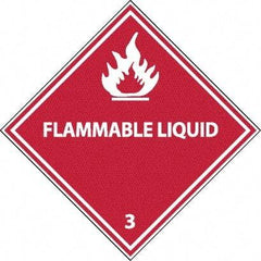 NMC - Flammable Liquid DOT Shipping Label - 4" High x 4" Wide - Americas Industrial Supply