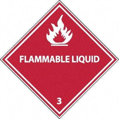 NMC - Flammable Liquid DOT Shipping Label - 4" High x 4" Wide - Americas Industrial Supply