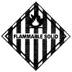 NMC - Flammable Solid DOT Shipping Label - 4" High x 4" Wide - Americas Industrial Supply