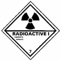 NMC - Radioactive I Contents: Activity: Shipping Label - 4" High x 4" Wide - Americas Industrial Supply