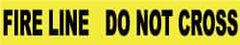 NMC - 1,000' Long x 3" Wide Roll, Polyethylene, Yellow Barricade Tape - Message: Fire Line - Do Not Cross - Americas Industrial Supply