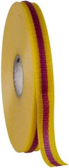 NMC - 3/4" Wide Roll, Woven Polyethylene, Magenta & Yellow Barricade Tape - Americas Industrial Supply