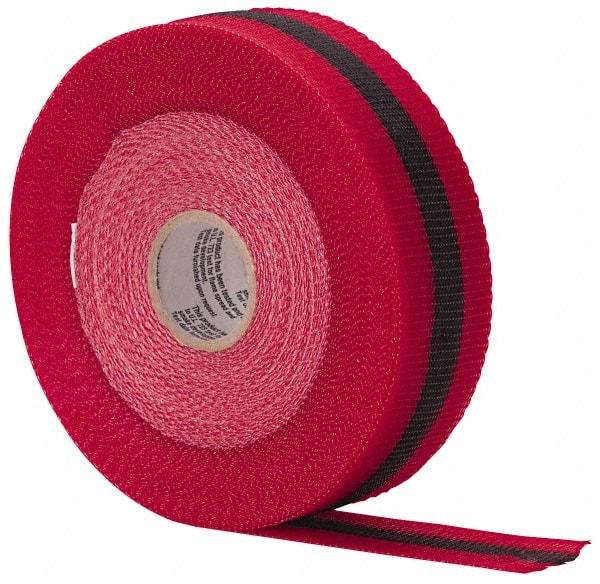 NMC - 150' Long x 2" Wide Roll, Woven Polyethylene, Black & Red Barricade Tape - Americas Industrial Supply
