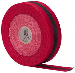 NMC - 150' Long x 2" Wide Roll, Woven Polyethylene, Black & Red Barricade Tape - Americas Industrial Supply
