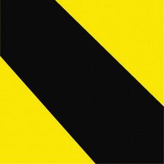 NMC - Black & Yellow Striped Vinyl Tape - 3" Wide x 108' Long x 0.002" Thick, General Traffic - Americas Industrial Supply