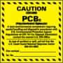 NMC - Hazardous Materials Label - Legend: Caution - Contains PCBs (Polychlorinated Biphenyis), English, Black & Yellow, 6" Long x 6" High, Sign Muscle Finish - Americas Industrial Supply