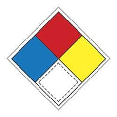 NMC - "NFPA Classification Label", 2" Long x 2" Wide, Pressure Sensitive Paper Safety Sign - Square, Use for Hazardous Materials - Americas Industrial Supply