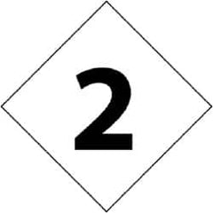 NMC - Hazardous Materials Label - Legend: Number, English, Black & White, 2-1/2" Long x 2-1/2" High, Sign Muscle Finish - Americas Industrial Supply