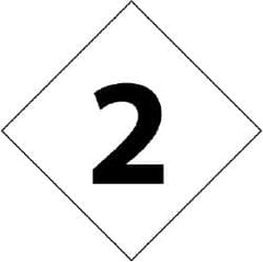 NMC - Hazardous Materials Label - Legend: Number, English, Black & Clear, 5" Long x 5" High, Sign Muscle Finish - Americas Industrial Supply