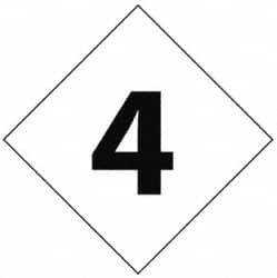NMC - Hazardous Materials Label - Legend: Number, English, Black & White, 7" Long x 7" High, Sign Muscle Finish - Americas Industrial Supply