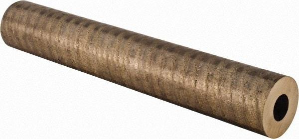 Made in USA - 2 Inch Outside Diameter x 13 Inch Long, Aluminum Bronze Round Tube - 1 Inch Inside Diameter, Alloy Aluminum Bronze (CDA 954), 9 Lb. Shipping Weight - Americas Industrial Supply