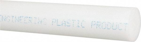 Made in USA - 8' Long, 7/8" Diam, Acetal Plastic Rod - Natural (Color) - Americas Industrial Supply