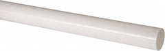 Made in USA - 1' Long, 2" Diam, Acetal Plastic Rod - Natural (Color) - Americas Industrial Supply
