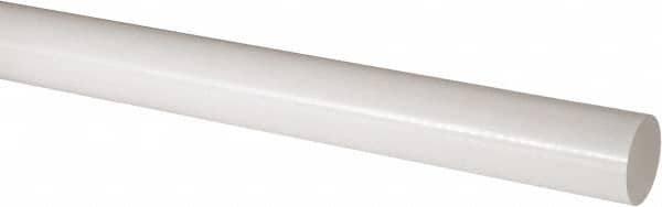 Made in USA - 2' Long, 2" Diam, Acetal Plastic Rod - Natural (Color) - Americas Industrial Supply