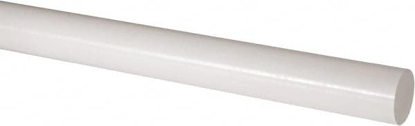 Made in USA - 4' Long, 2" Diam, Acetal Plastic Rod - Natural (Color) - Americas Industrial Supply