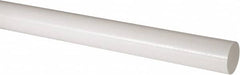 Made in USA - 1' Long, 2-1/4" Diam, Acetal Plastic Rod - Natural (Color) - Americas Industrial Supply