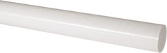 Made in USA - 1' Long, 2-1/2" Diam, Acetal Plastic Rod - Natural (Color) - Americas Industrial Supply