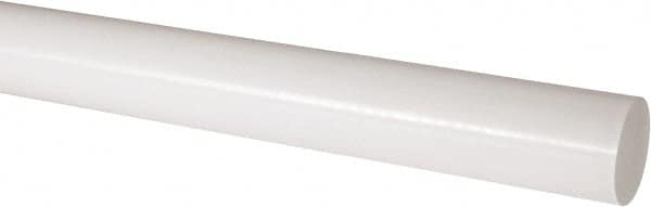 Made in USA - 4' Long, 2-1/2" Diam, Acetal Plastic Rod - Natural (Color) - Americas Industrial Supply