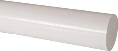 Made in USA - 2' Long, 3" Diam, Acetal Plastic Rod - Natural (Color) - Americas Industrial Supply