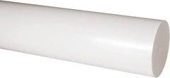 Made in USA - 1' Long, 3-1/2" Diam, Acetal Plastic Rod - Natural (Color) - Americas Industrial Supply