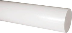 Made in USA - 2' Long, 3-1/2" Diam, Acetal Plastic Rod - Natural (Color) - Americas Industrial Supply