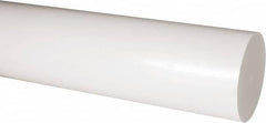 Made in USA - 1' Long, 4" Diam, Acetal Plastic Rod - Natural (Color) - Americas Industrial Supply
