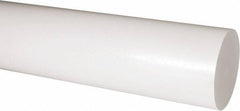 Made in USA - 2' Long, 4" Diam, Acetal Plastic Rod - Natural (Color) - Americas Industrial Supply