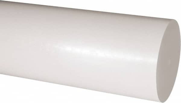 Made in USA - 2' Long, 4-1/2" Diam, Acetal Plastic Rod - Natural (Color) - Americas Industrial Supply