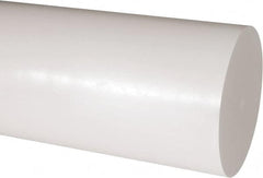 Made in USA - 1' Long, 5" Diam, Acetal Plastic Rod - Natural (Color) - Americas Industrial Supply