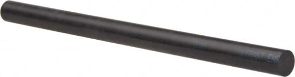 Made in USA - 4' Long, 5/16" Diam, Acetal Plastic Rod - Black - Americas Industrial Supply