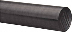 Made in USA - 8' Long, 1-1/2" Diam, Acetal Plastic Rod - Black - Americas Industrial Supply