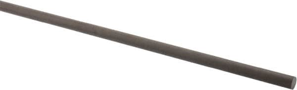 Made in USA - 4' Long, 1/4" Diam, Acetal (PTFE-Filled) Plastic Rod - Brown - Americas Industrial Supply