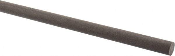 Made in USA - 2' Long, 1/2" Diam, Acetal (PTFE-Filled) Plastic Rod - Brown - Americas Industrial Supply