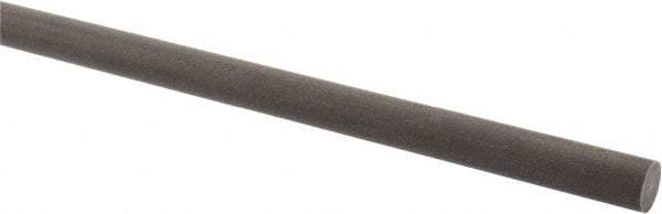 Made in USA - 4' Long, 1/2" Diam, Acetal (PTFE-Filled) Plastic Rod - Brown - Americas Industrial Supply