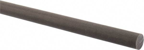 Made in USA - 2' Long, 5/8" Diam, Acetal (PTFE-Filled) Plastic Rod - Brown - Americas Industrial Supply