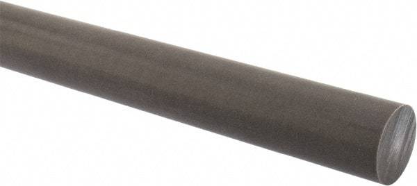 Made in USA - 1' Long, 1-1/4" Diam, Acetal (PTFE-Filled) Plastic Rod - Brown - Americas Industrial Supply