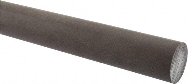 Made in USA - 2' Long, 1-1/2" Diam, Acetal (PTFE-Filled) Plastic Rod - Brown - Americas Industrial Supply