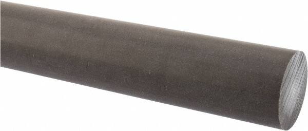 Made in USA - 1' Long, 1-3/4" Diam, Acetal (PTFE-Filled) Plastic Rod - Brown - Americas Industrial Supply