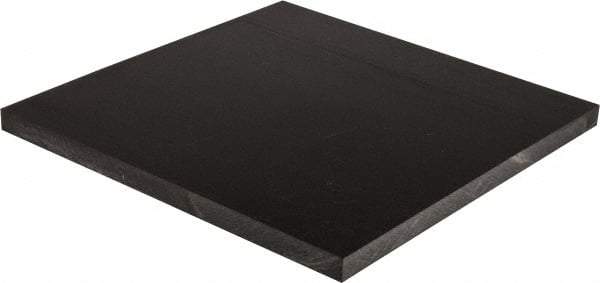 Made in USA - 5/8" Thick x 12" Wide x 1' Long, Acetal Sheet - Black - Americas Industrial Supply