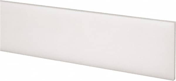 Made in USA - 2 Ft. Long x 1-1/2 Inch Wide x 1/8 Inch High, Acetal, Rectangular Plastic Bar - Natural - Americas Industrial Supply