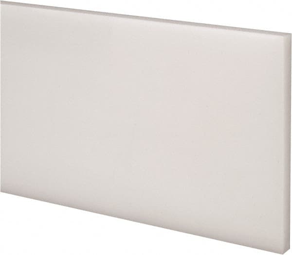 Made in USA - 4 Ft. Long x 3 Inch Wide x 1/8 Inch High, Acetal, Rectangular Plastic Bar - Natural - Americas Industrial Supply