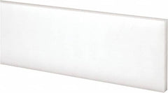 Made in USA - 2 Ft. Long x 2 Inch Wide x 1/4 Inch High, Acetal, Rectangular Plastic Bar - Natural - Americas Industrial Supply